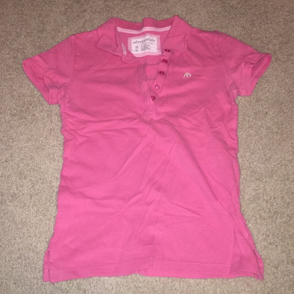 Aeropostale Pink Short Sleeve Polo